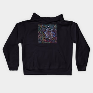 Abstract White Gardenia Flower Kids Hoodie